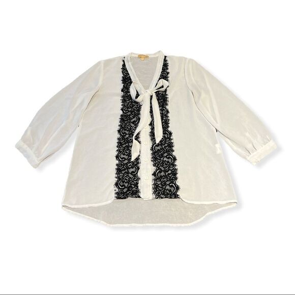 Takara Women’s Black White Blouse Top Size Small - Picture 1 of 8